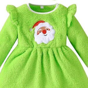 NWT Kids Fleece Sherpa Santa Claus Tutu Dress